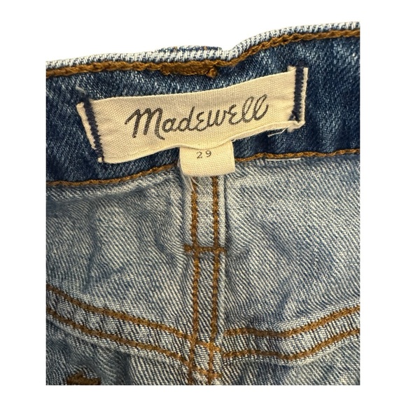 Madewell Women's Denim Cut Off Mini Skirt Blue Y2K Preppy Fetch Distressed Sz 29 - Picture 8 of 10